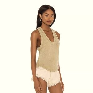 Free People Olive Tank Top